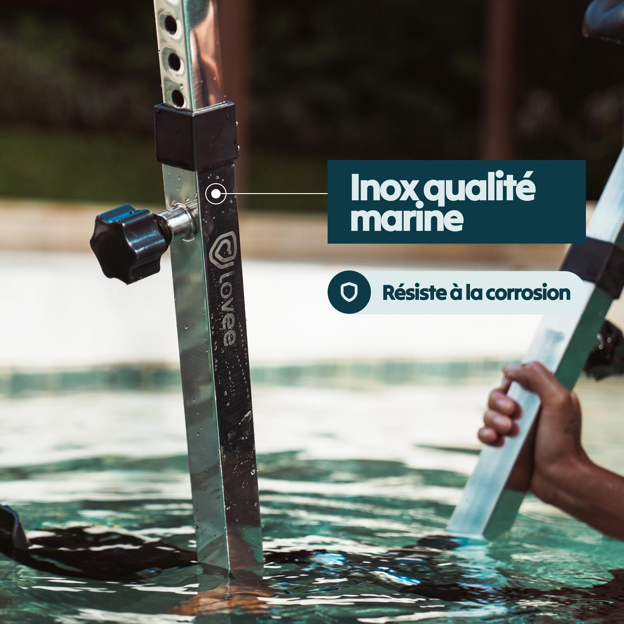 Lovee Aquabike II S'ajuste à Votre Taille 1,5m à 1,98m Selle Confortable Pédalage Réglable Bleu Marine