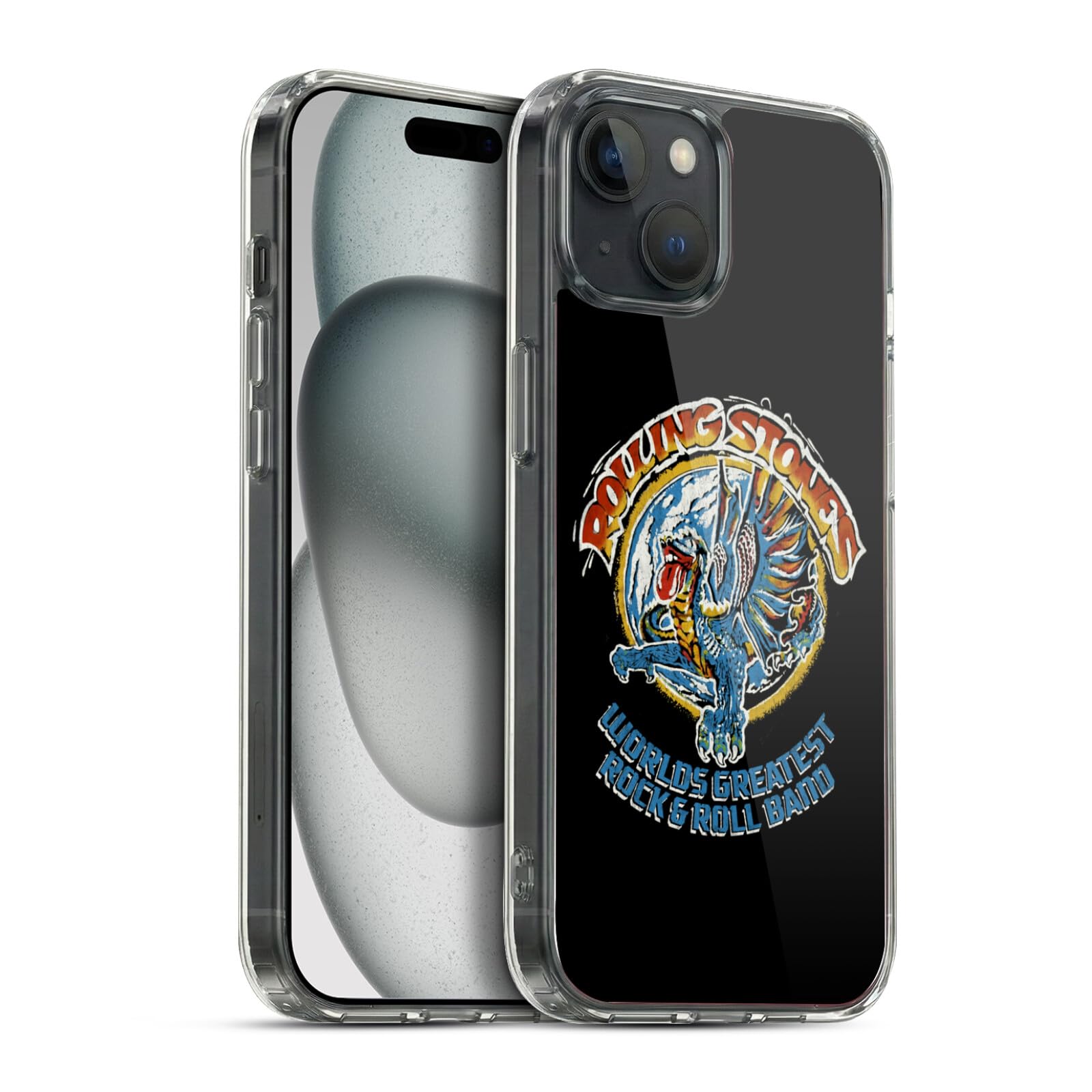 Funda gel suave iPhone 15 Plus gráficos The Rolling Stones duradera 7
