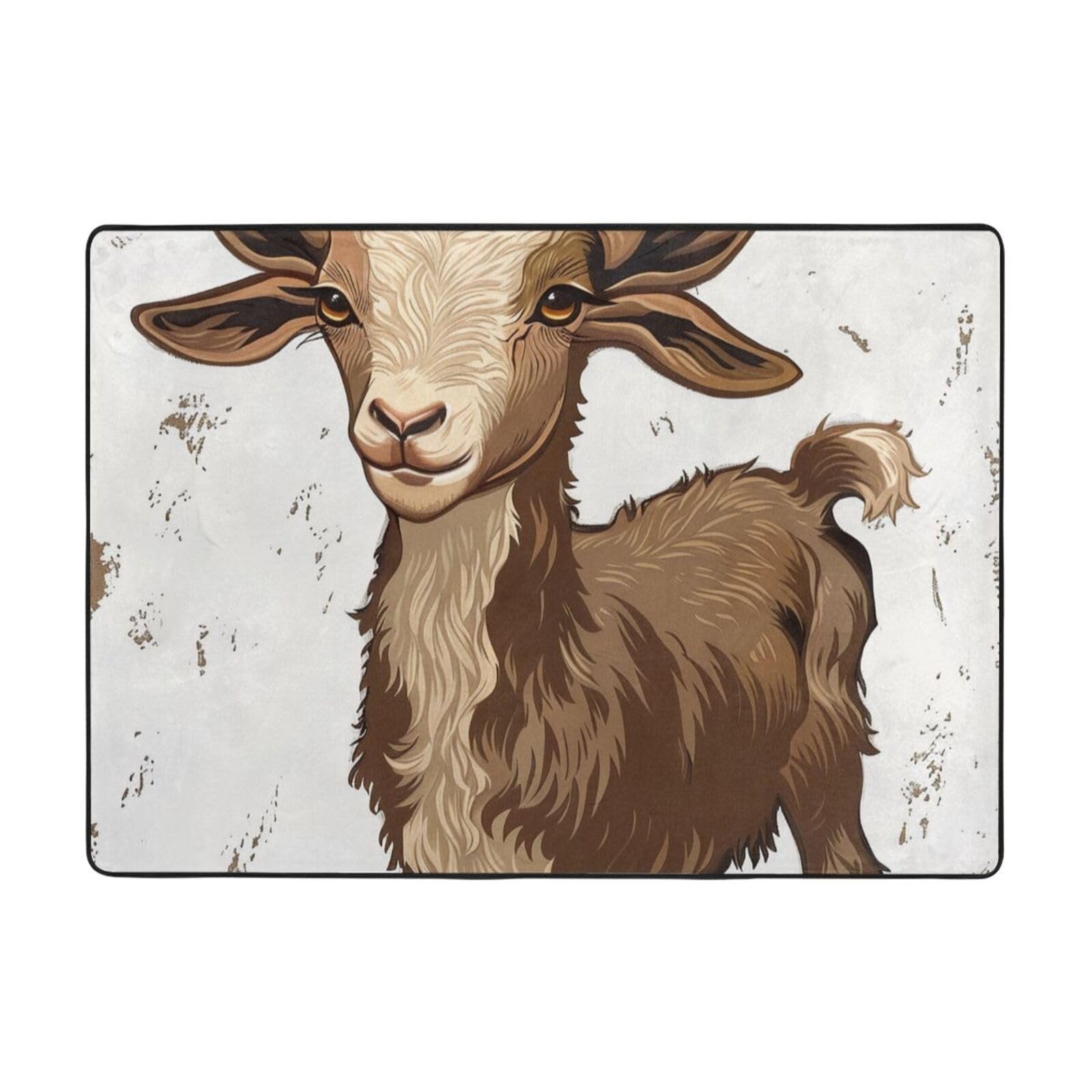 Tapis chèvre marron grand format pour réchauffer votre salon froid