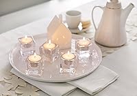 Vista 6 de L'ner Velas de té – Juego de 100 velas de té sin perfume – Aprx quemado. 4 horas – Velas de fiesta y ambiente – Decoración de restaurante
