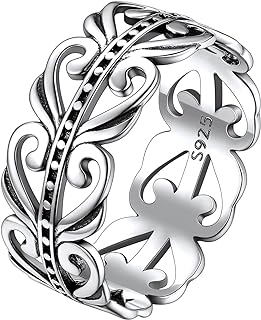 Ｓｕｐｌｉｇｈｔ 唐草模様 指輪 レディース 人気 アラベスク リング メンズ シルバー925 16号 幅8mm 結婚 婚約 アクセサリー
