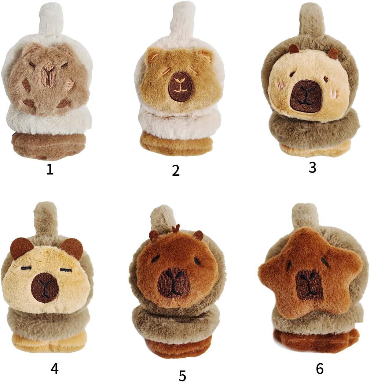 Mjaie Cartoon Plush Ear Muffs Animal Themed Earflap Comfortable Ear Warmer for Women and Men Cold Protections Earmuffs Soft