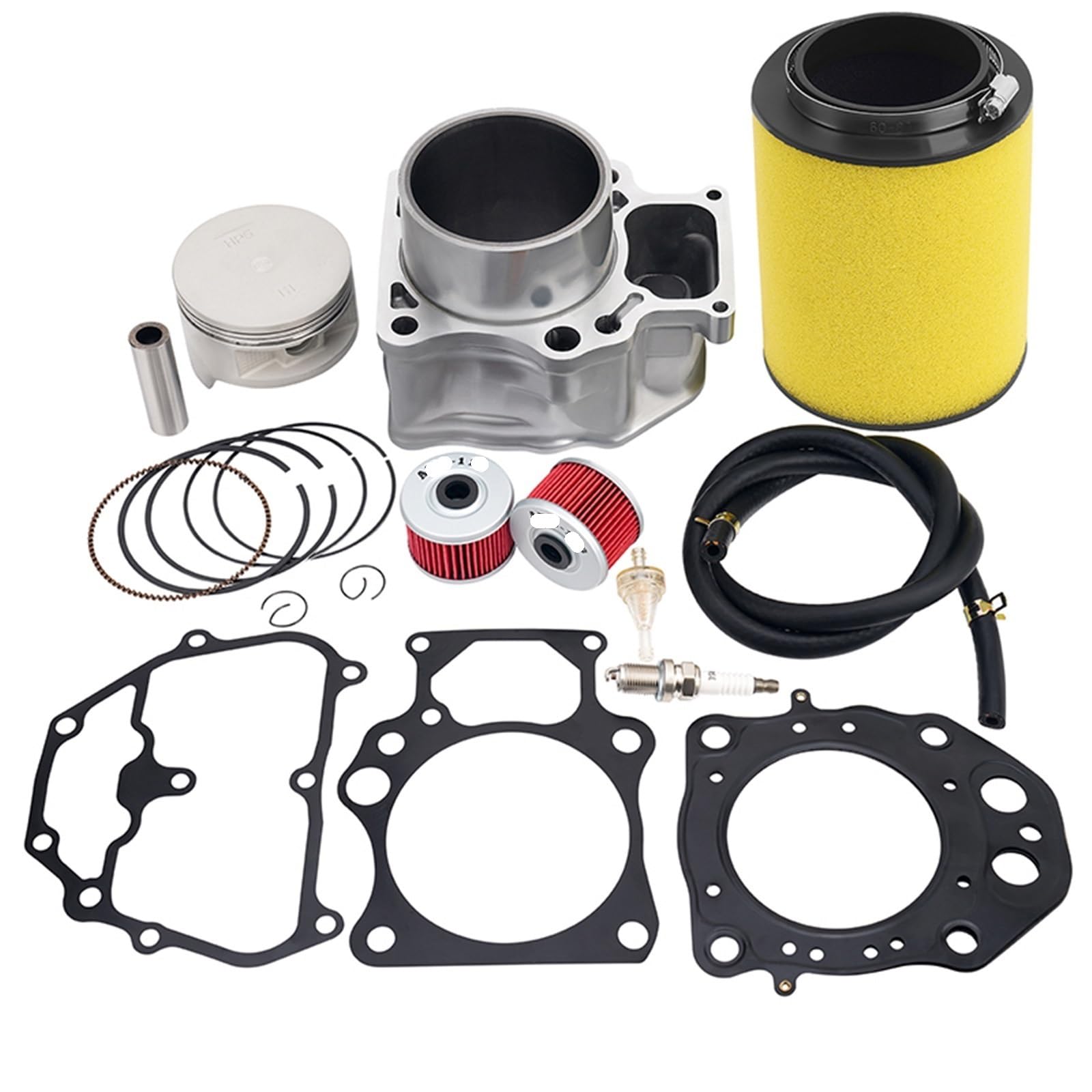 Culasse Kit de Reconstruction de Filtre de Joint de Segment de Piston de Cylindre de Moto d'alésage de 86,5 mm pour Honda TRX420 TRX 420 Rancher 2007-2013 Kit Cylindre