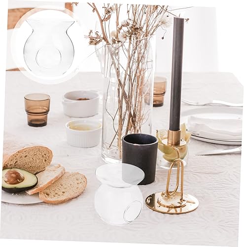 Miniatura 6 de OSALADI Portavelas difusor de aceite esencial para decoración de cera de cristal para aromaterapia centro de aromaterapia