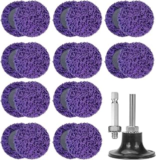 20Pcs 2inch Quick Change Easy Strip Discs Clean Stripping Grinding Disc Rust Remover Stripper Abrasive,for Angle Grinder Flaking Materials,with 1/4 inch Hex,Round Shank Holder