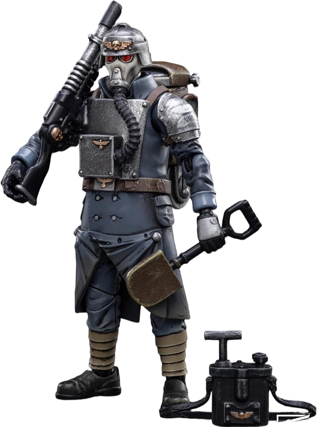 JOYTOY Warhammer 40K 1/18 Action Figures Astra Militarum Death Korps of Krieg Veteran Squad Guardsman Demolitions Specialist Collectible Model Birthday Gifts