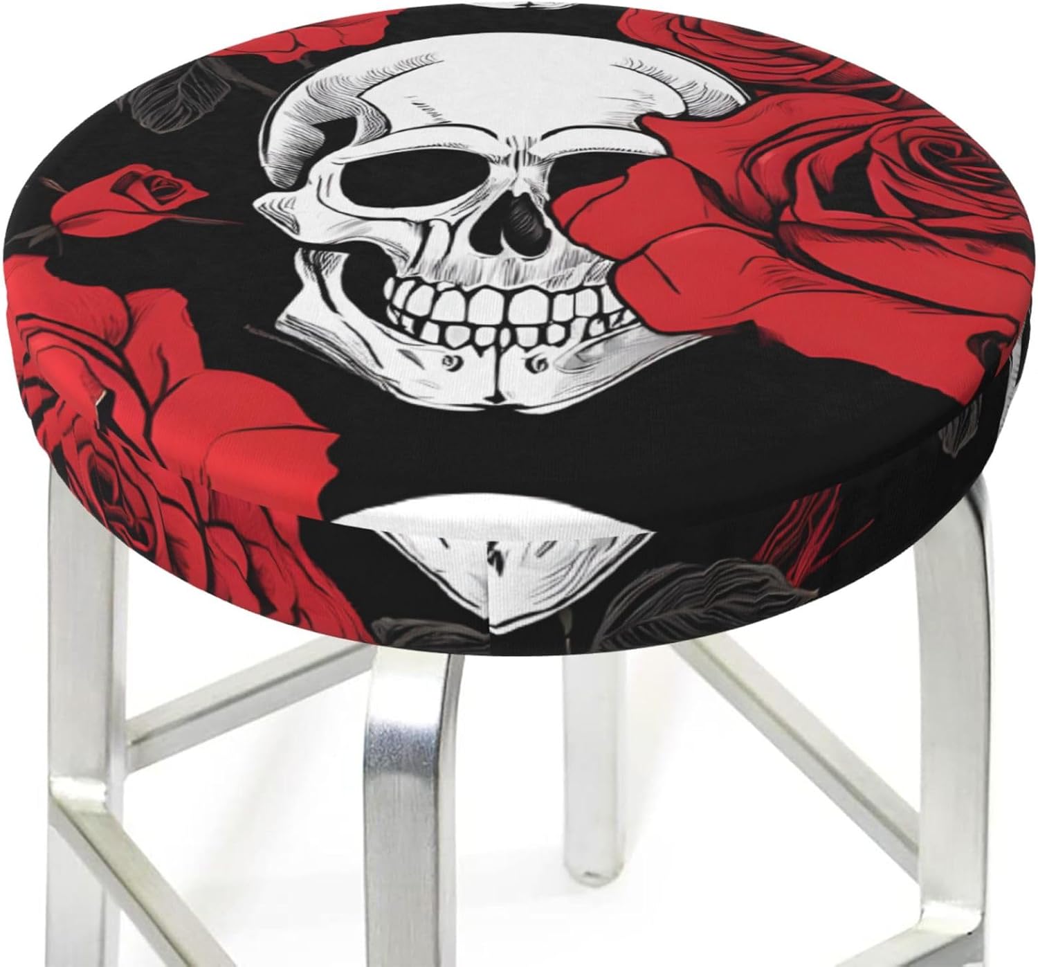 Halloween Skull 12 inch Round Bar Stool Covers