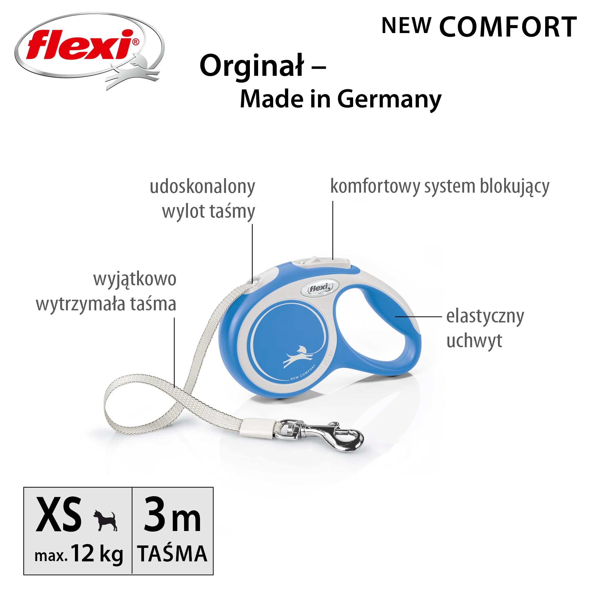 FLEXI Comfort Cinta XS (AZUL 3 METROS 12 kg)
