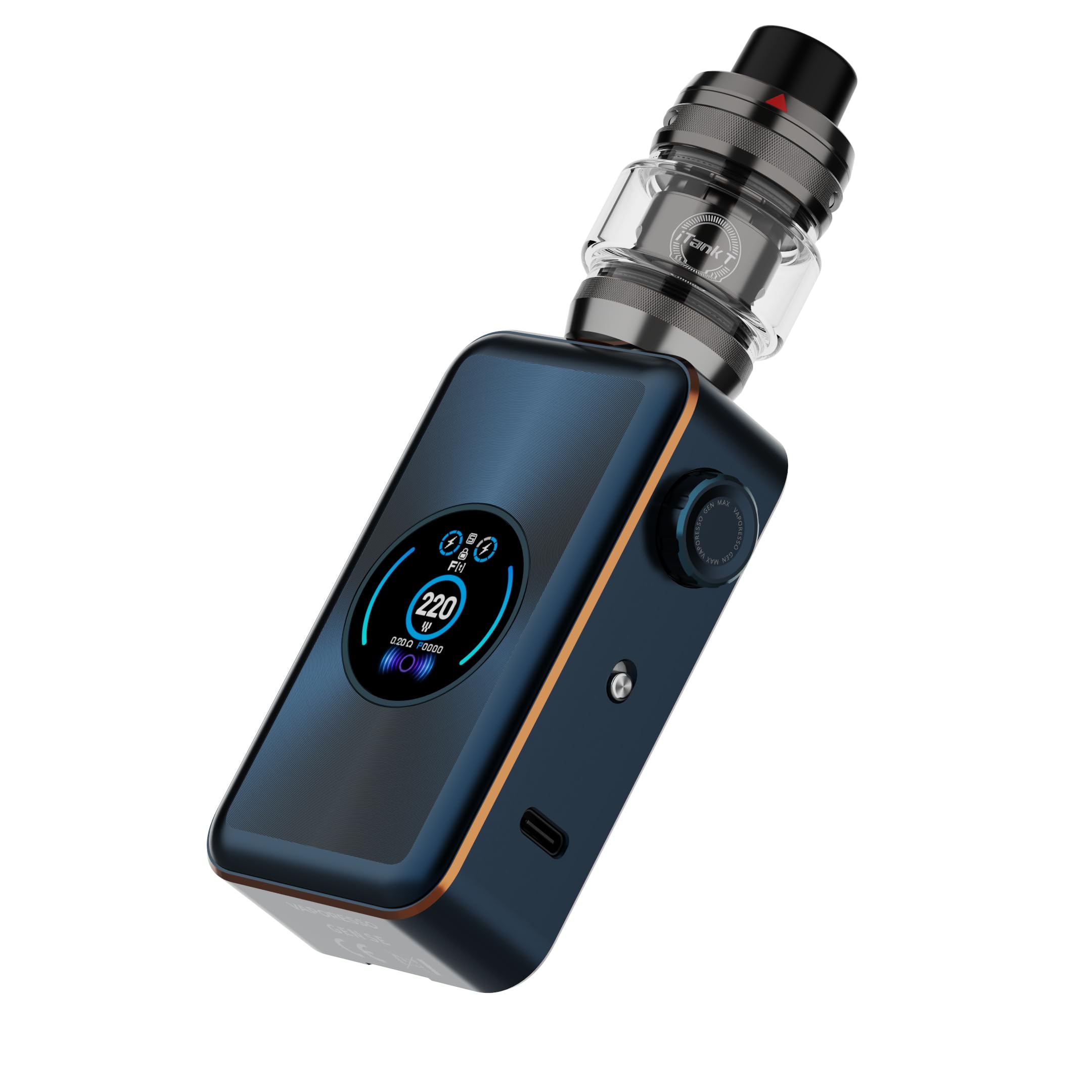 V-aporesso GEN MAX Kit 220W (Blu Tempesta) Doppia Batteria 18650 (non inclusa) iTank T Tank 6ml GTi Coil 0,2/0,4ohm DTL Sigaretta Elettronica Originale - No Nicotine