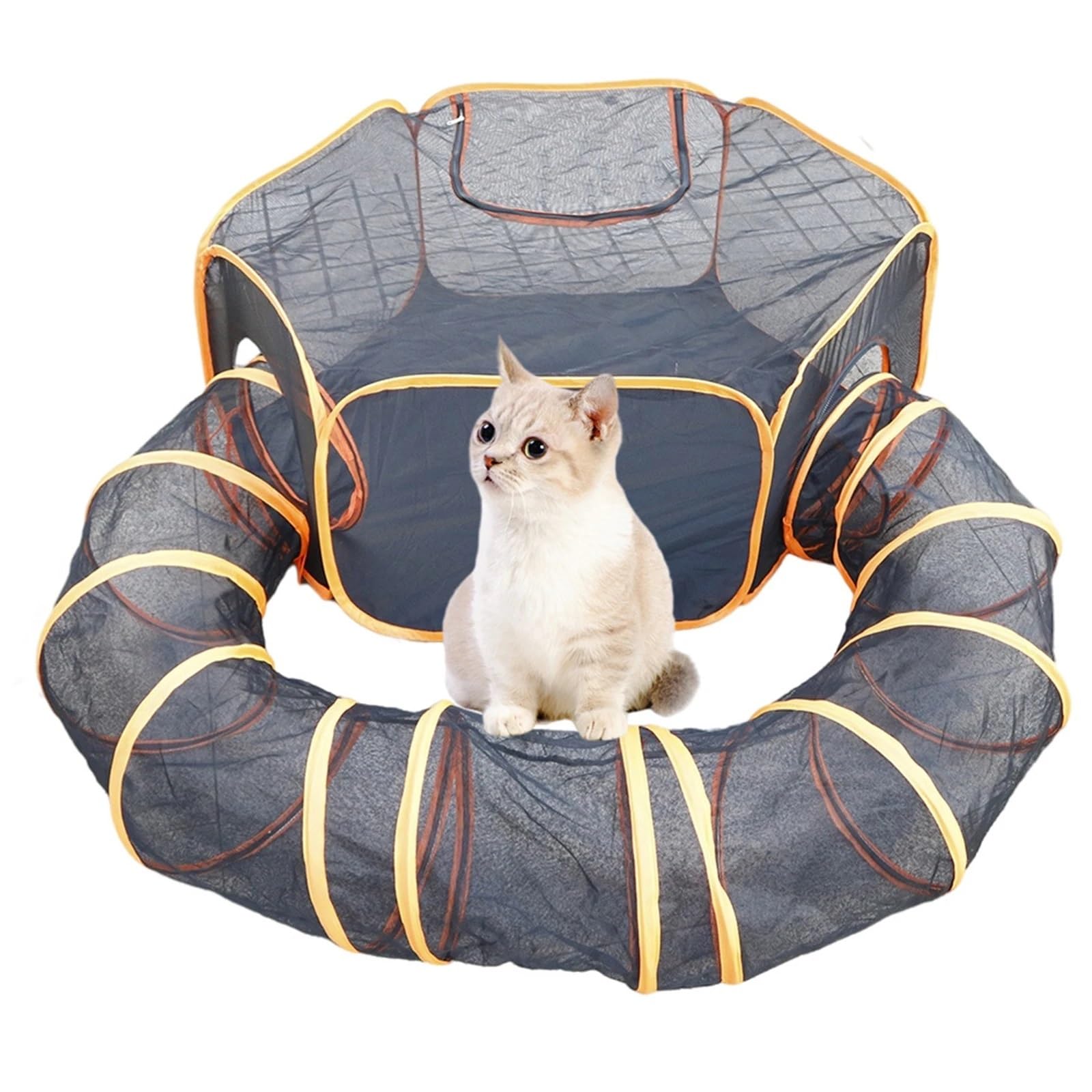 Amazon | 屋外猫用エンクロージャー、猫トンネル屋内猫折りたたみ式