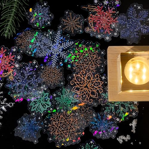 Miniatura 8 de Yoksas 80 calcomanías holográficas de mariposa con purpurina  Calcomanías de mariposa brillantes transparentes para álbumes de recortes para diario