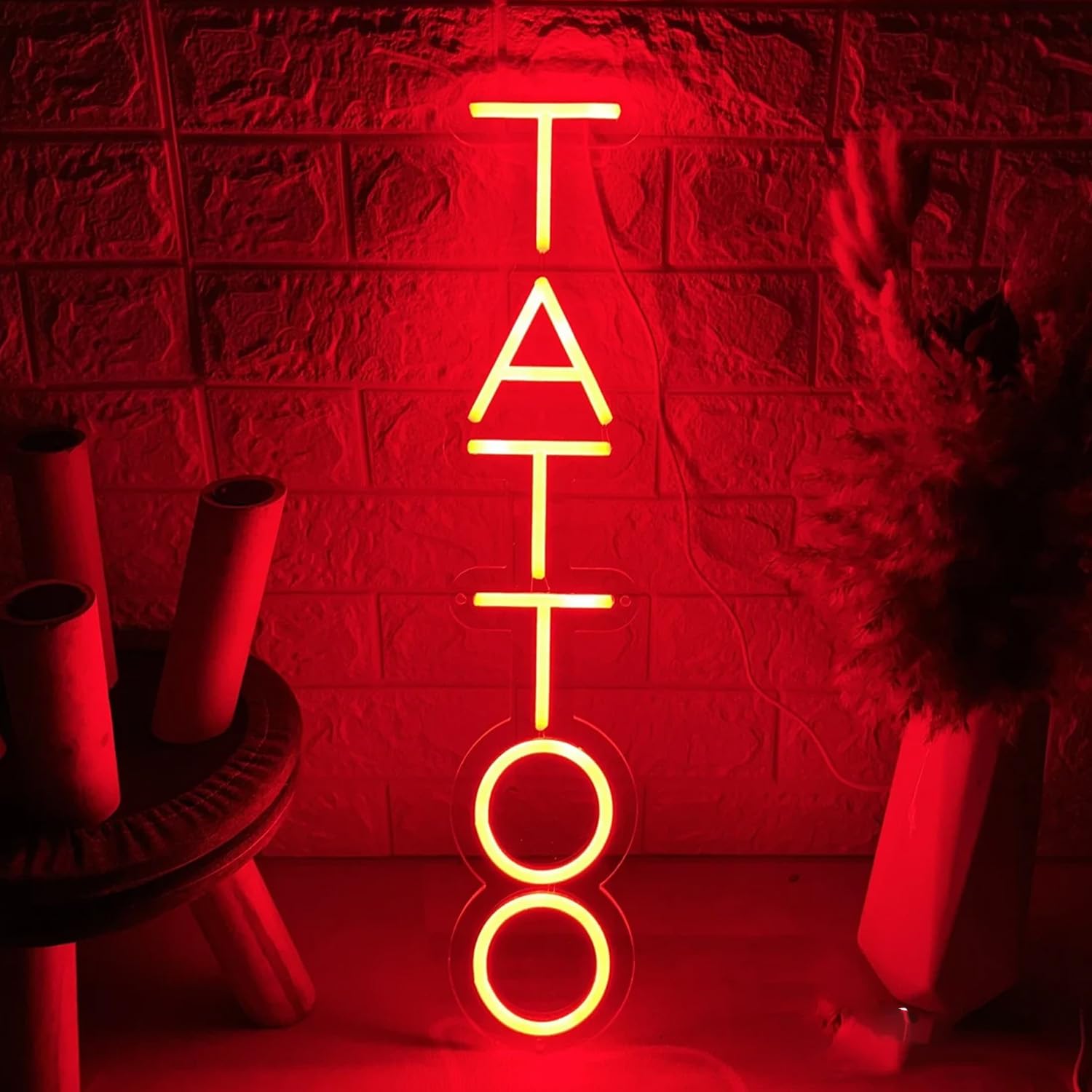 Tattoo Neon Sign Tattoo Studio Neon Sign for Tattoo Shop Office Neon Light Sign Tattoo Wall Decor Neon Light Dimmable Tattoo Salon Led Light, Tattoo Artist Neon Sign,Logo Tatto Bar Light — image 1