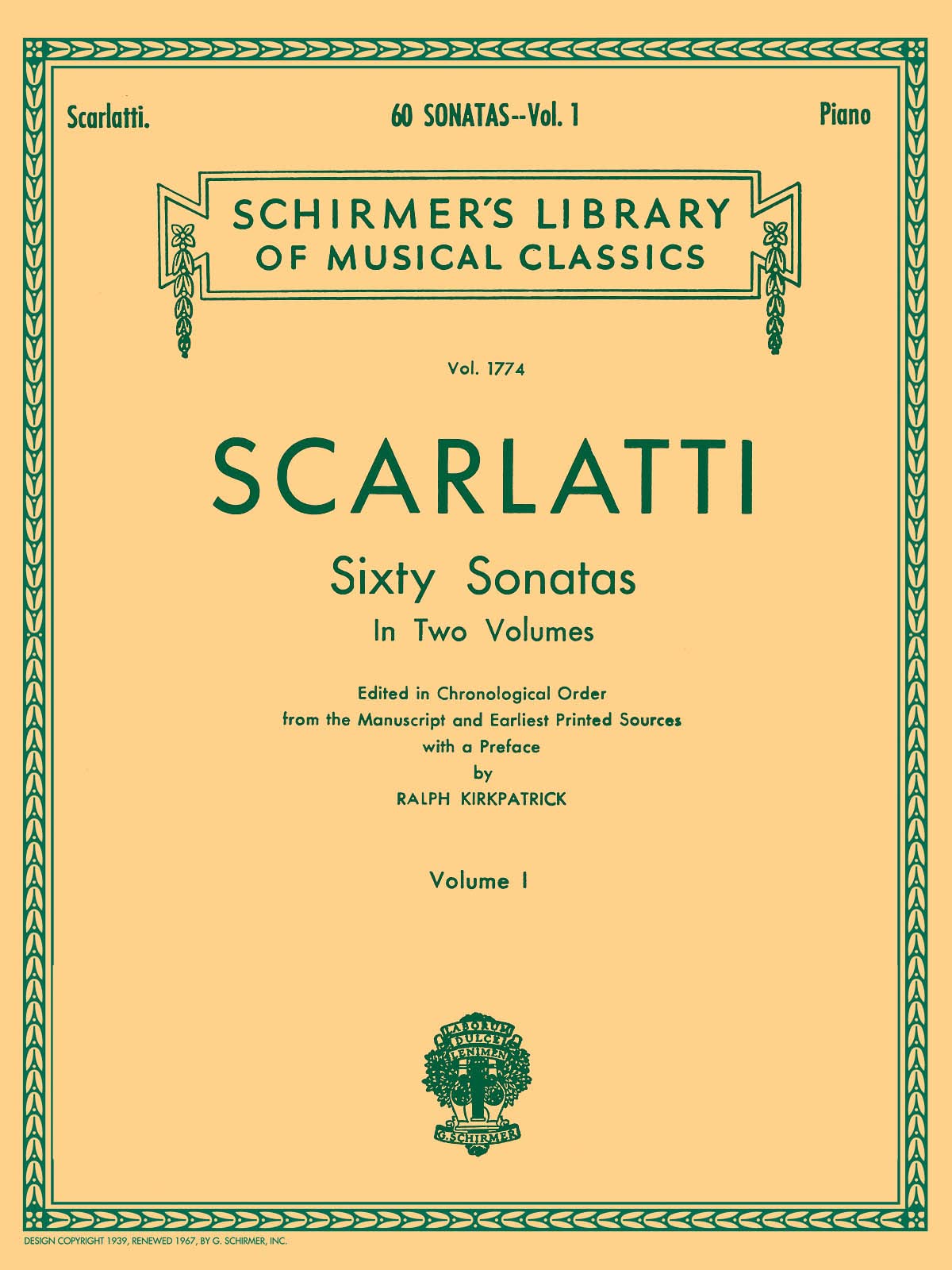 60 Sonatas - Volume 1: Piano Solo: Schirmer Library of Classics Volume 1774 Piano Solo