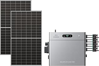 Zendure SF2400 Pro Balkonkraftwerk mit Speicher, 2400W Bidirektionale AC-Leistung, 4 MPPTs für 4800W PV-Eingang (3000W DC + 1800W AC), Eweiterbar von 16,8kWh, Play & Plug, IP65, mit 2 515W Solarpanels