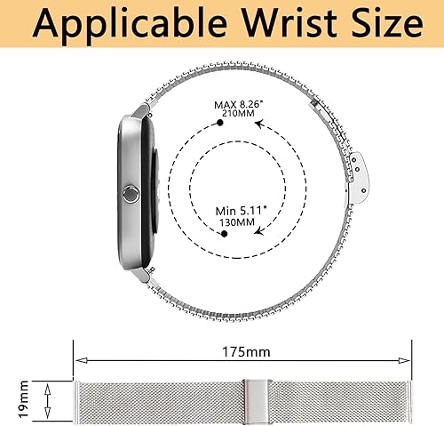 Vista 23 de Harikiri Correa de metal compatible con ID205L, correa de repuesto de 0.75 pulgadas para Veryfitpro, Yamay Fitness, GRV, Willful, Popglory, Rosado