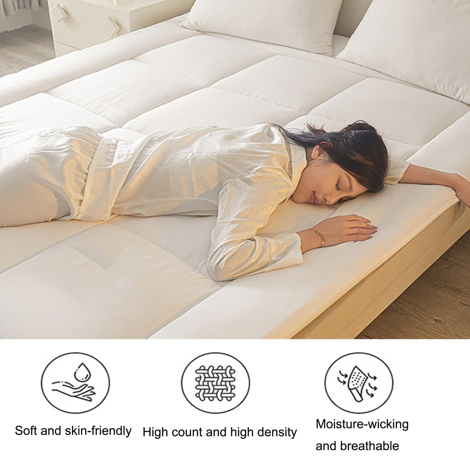 Materasso futon giapponese tatami da pavimento pieghevole arrotolabile tappetino da campeggio ultra morbido per ospiti grigio 180 x 200 cm