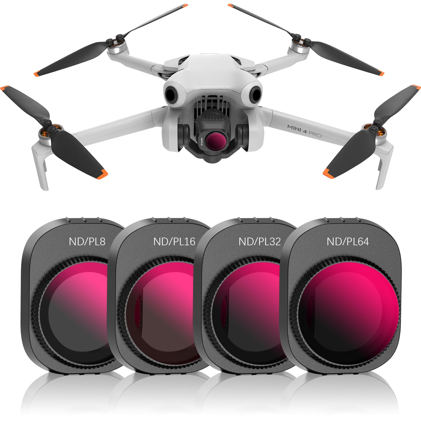 FPVtosky Mini 4 Pro ND - Juego de filtros ND multicapa, juego de filtros CPL para DJI Mini 4 Pro Drones, 4 unidades (ND8/PL, ND16/PL, ND32/PL, ND64/PL)