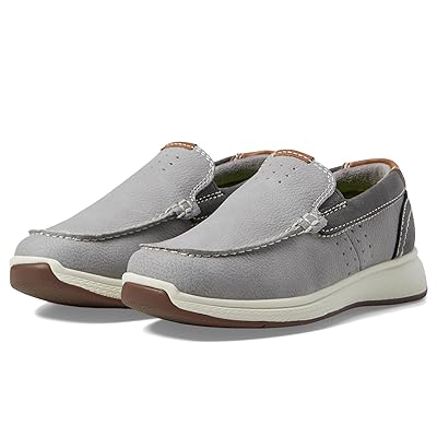 Florsheim Kids Crossover Moc Toe Slip On Jr. (Toddler/Little Kid/Big Kid) Boys Shoes Gray