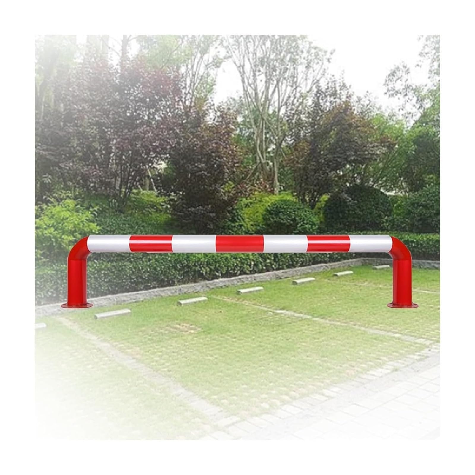 CWCQGH U Shape Security Bollards Parking Space Blocker, Car Protection Post For Driveway, Garage (150x30cm)