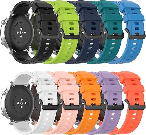 Banda para Amazfit GTS, banda de repuesto de silicona suave para Amazfit GTSGTS 2GTS 2GTS 2 MiniBipBip LiteBip SBip UGTR 1.654in Smartwatch (sin