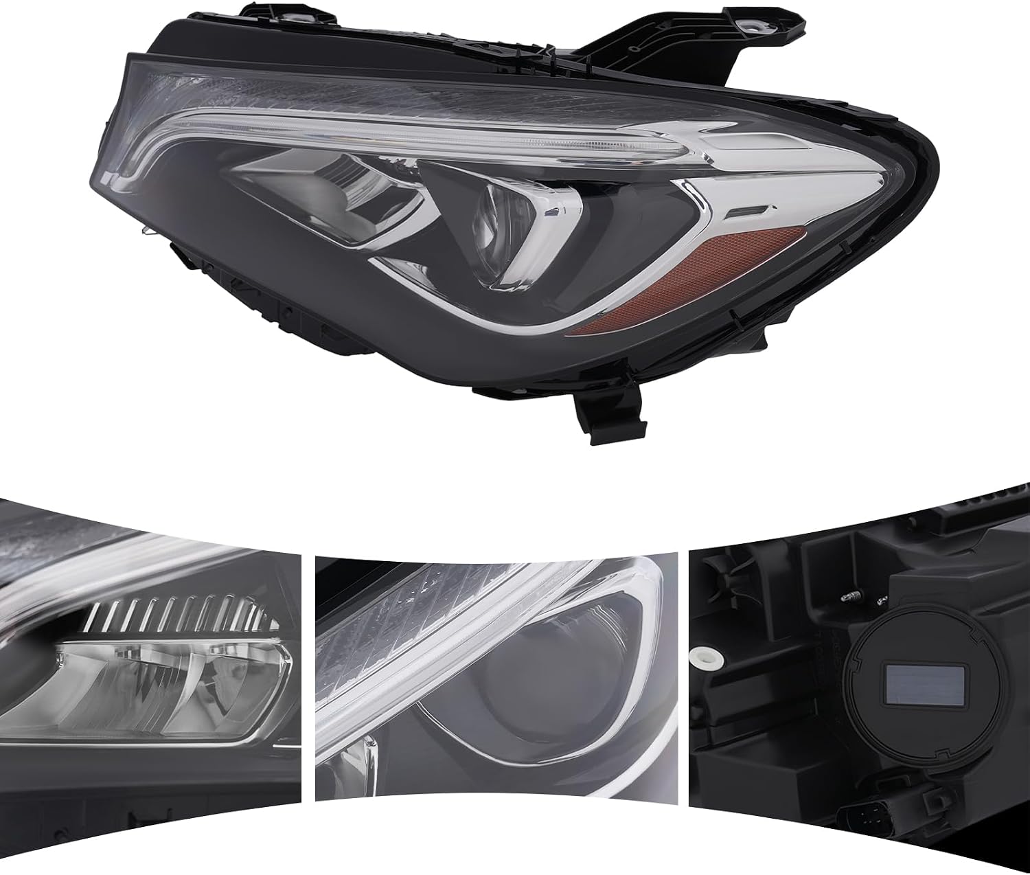 LED Headlight Assembly for 2017-2019 Mercedes-Benz CLA250 4Matic (NOT FOR Base/Sport Models)/for AMG CLA 45 (Ballast Not Included) Driver Side 1179061001