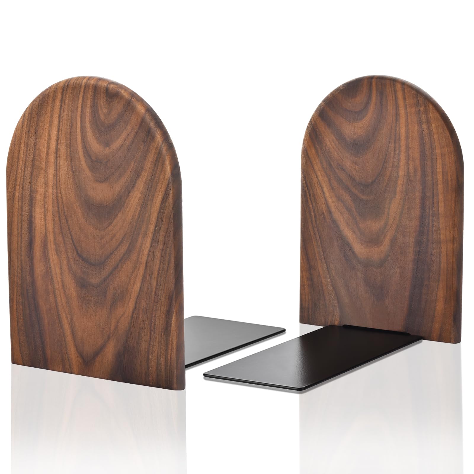 Book Ends Large Sturdy Wooden Bookends for Shelves Heavy Duty