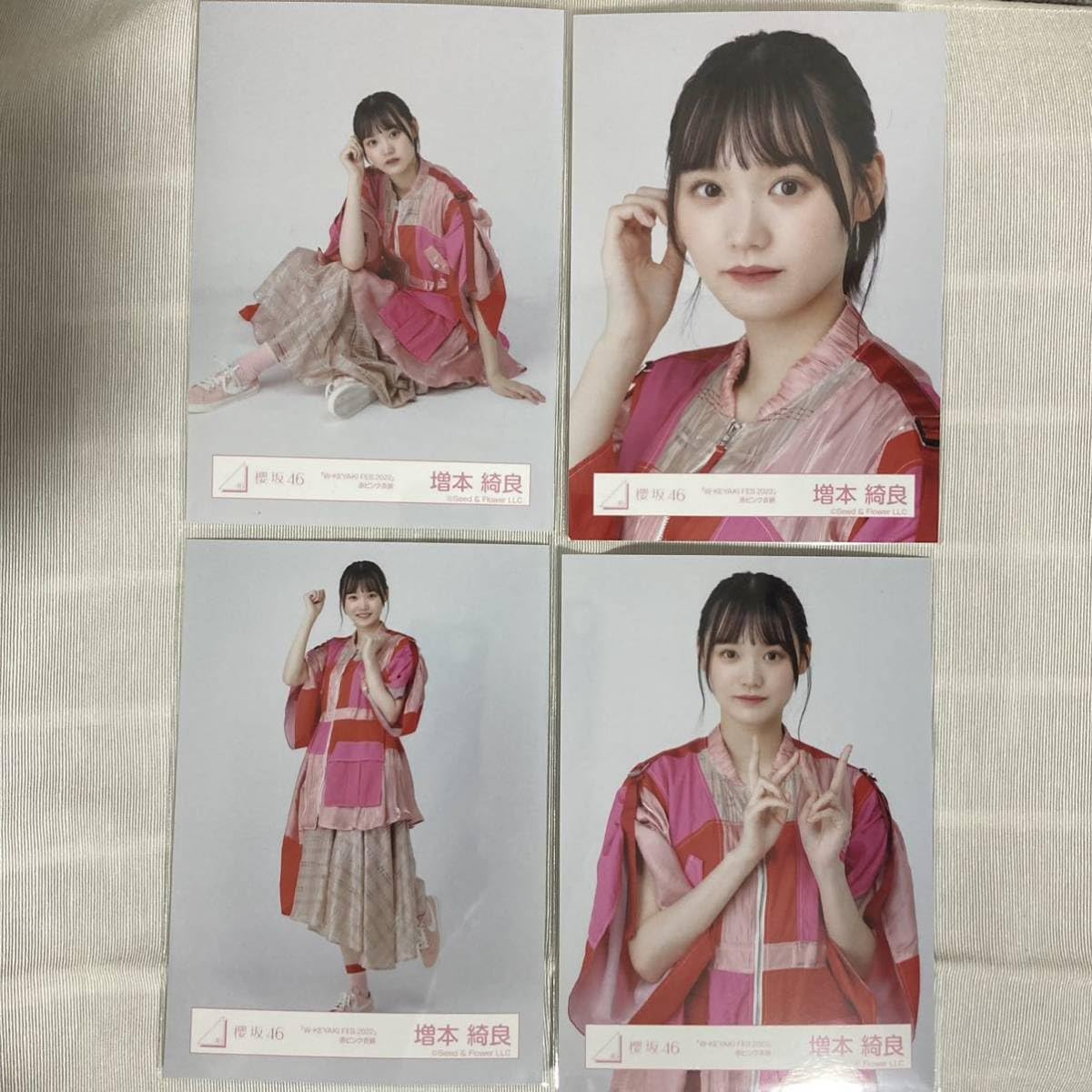 Amazon.co.jp: 櫻坂46 増本綺良 W-KEYAKI FES. 2022 赤ピンク衣装 生