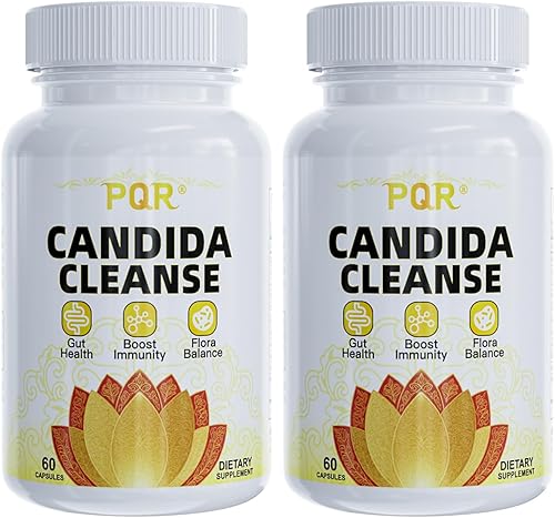 Candida Cleanse - Soporte intestinal y colon, fórmula herbaria natural, incluye hoja de orégano, ajenjo, nogal negro, ácido caprílico-1, 60