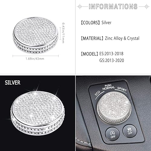 Miniatura 3 de 1797 Compatible modo de conducción seleccione interruptor perilla para Lexus Accesorios Bling Parts ES GS Cap Covers Calcomanías Calcomanías 2018