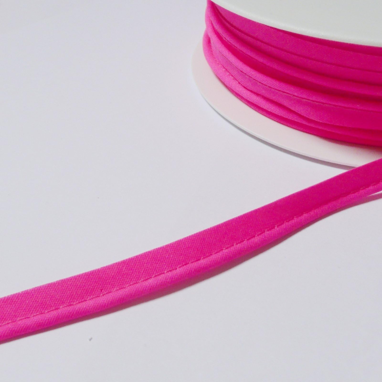 flanged 2mm Insert Piping Cord Poly Cotton bias Cut - Sold by The Metre - Many Colours (Neon Pink)