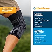 Vista 2 de OrthoSleeve Rodillera de compresión para ACL, MCL, recuperación de lesiones, desgarro de menisco, dolor de rodilla, dolor de rodillas, tendinitis
