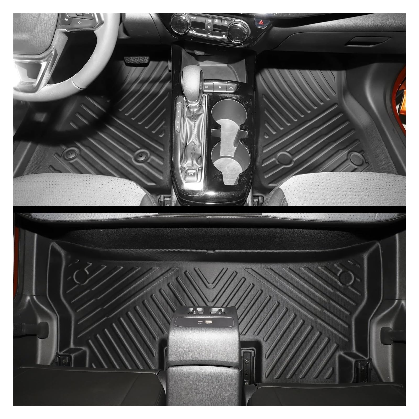 Alfombrilla Maletero Alfombrillas para Suelo Coche Forro Carga Alfombrilla para Maletero/Respaldo TPE para Trax 2024-2026(24TRAX 3PCS)