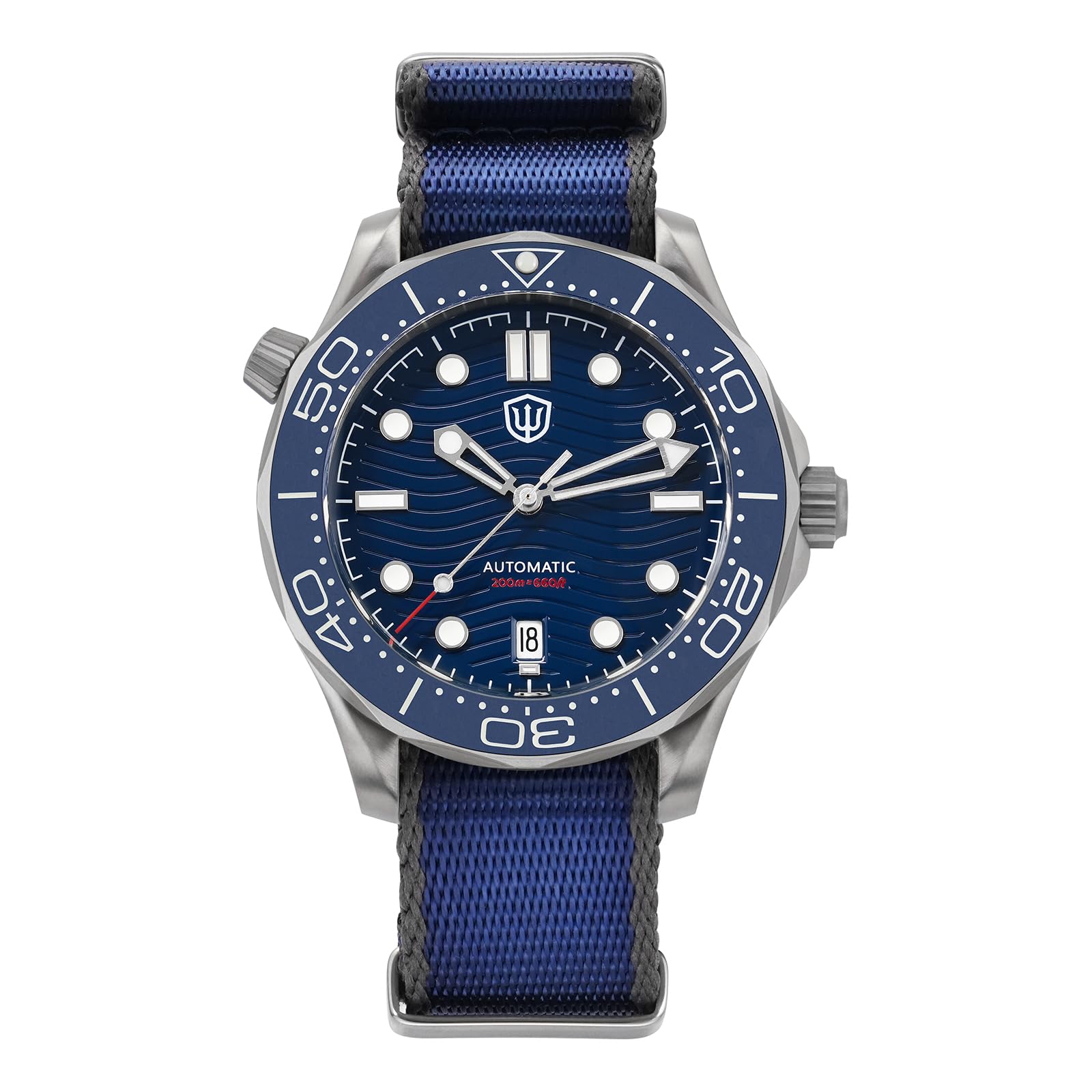 TACTICAL FROG Watchdives WD007 SL3001 - Orologio subacqueo da 42 mm, 200 m | Cassa in titanio di grado 2, vetro zaffiro bombato, lunetta a 120 clic e valvola di scarico dell'elio