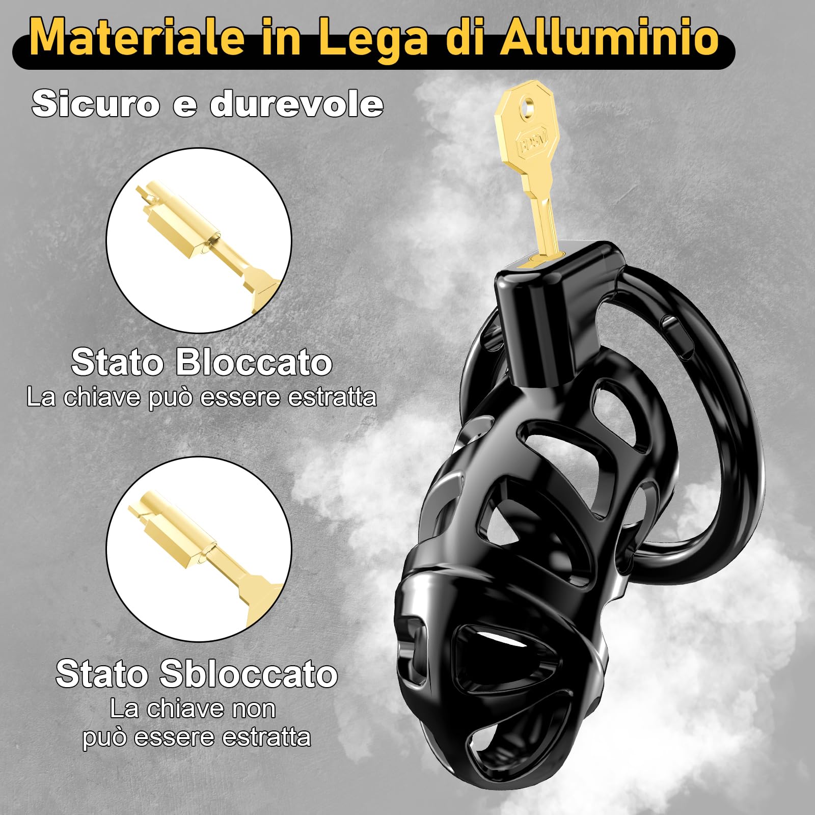 Gabbie per Pene Gethorny Aggiornate - Gabbia per Galli Leggere Dispositivi di Castità Maschile con 3 Anelli per il Pene Rimovibili per Prevenire L'erezione Bondage con Cintura di Castità Sex Toys Uomo
