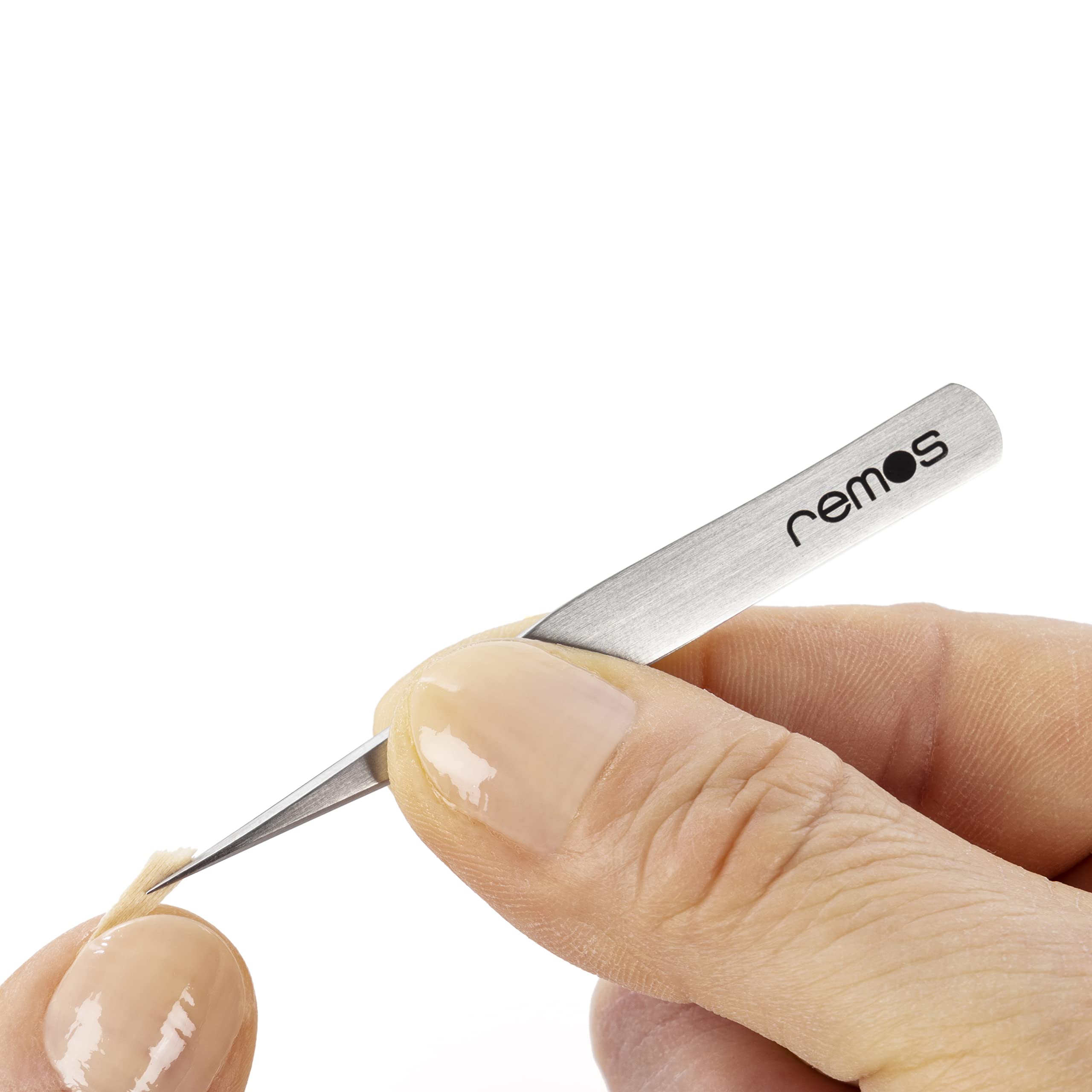 REMOS Mini Pinzetta per schegge in acciaio inox - punta fine - 6 cm