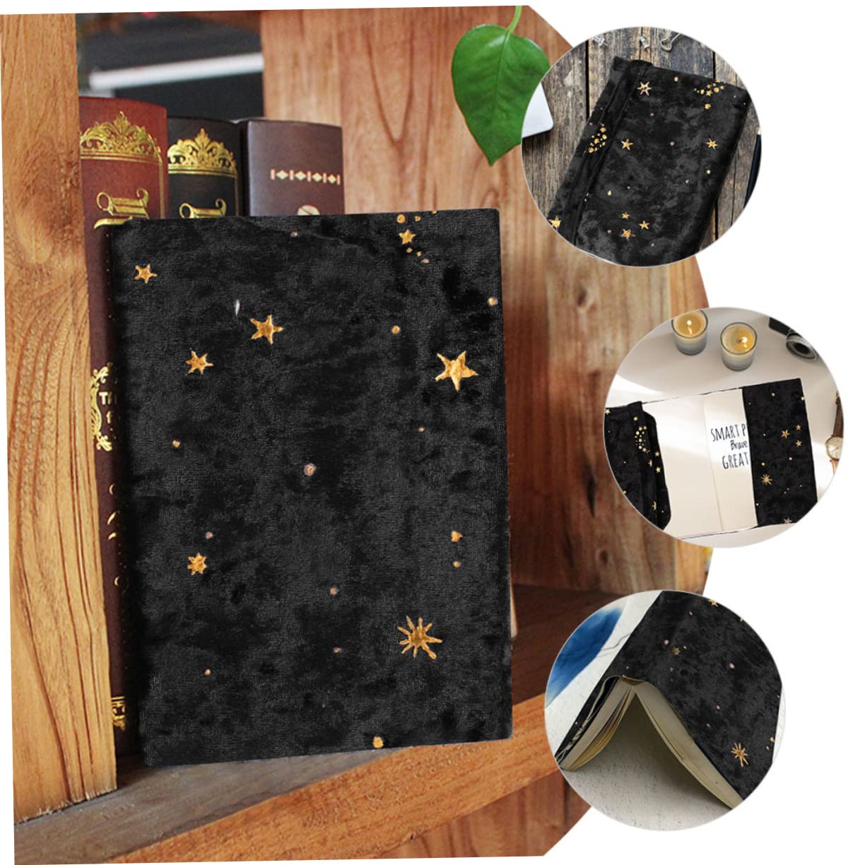 EXCEART 5pièces Housse De Protection Décorative Tissu Pour Couverture Étoilé Et Pour Journal Et Carnet