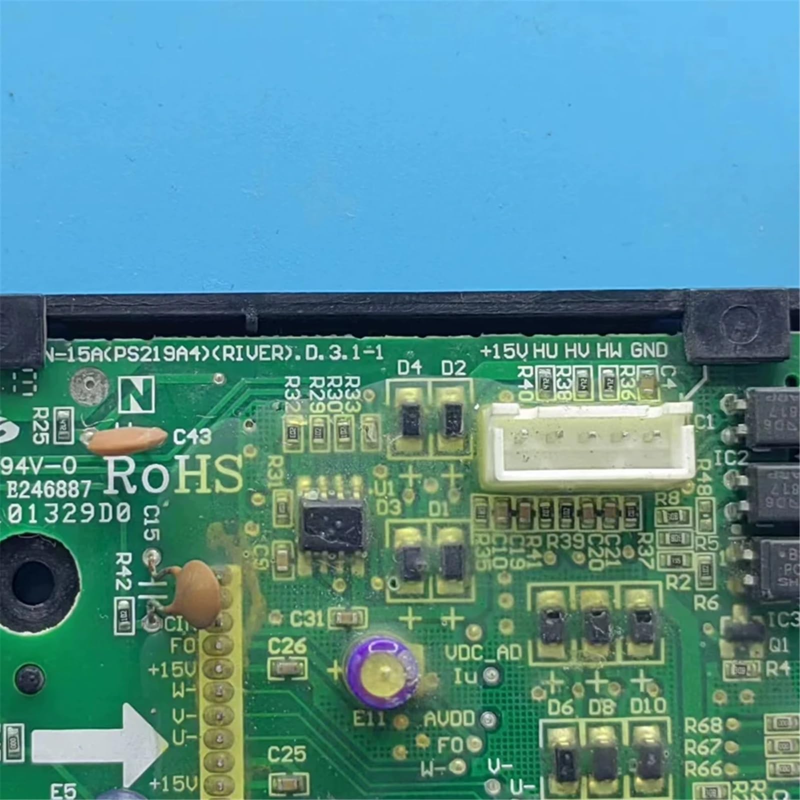 1 płyta główna klimatyzatora, moduł wentylatora, numer modelu DCINV-FAN-15A PS219A4.D.3 E16108, 1 szt