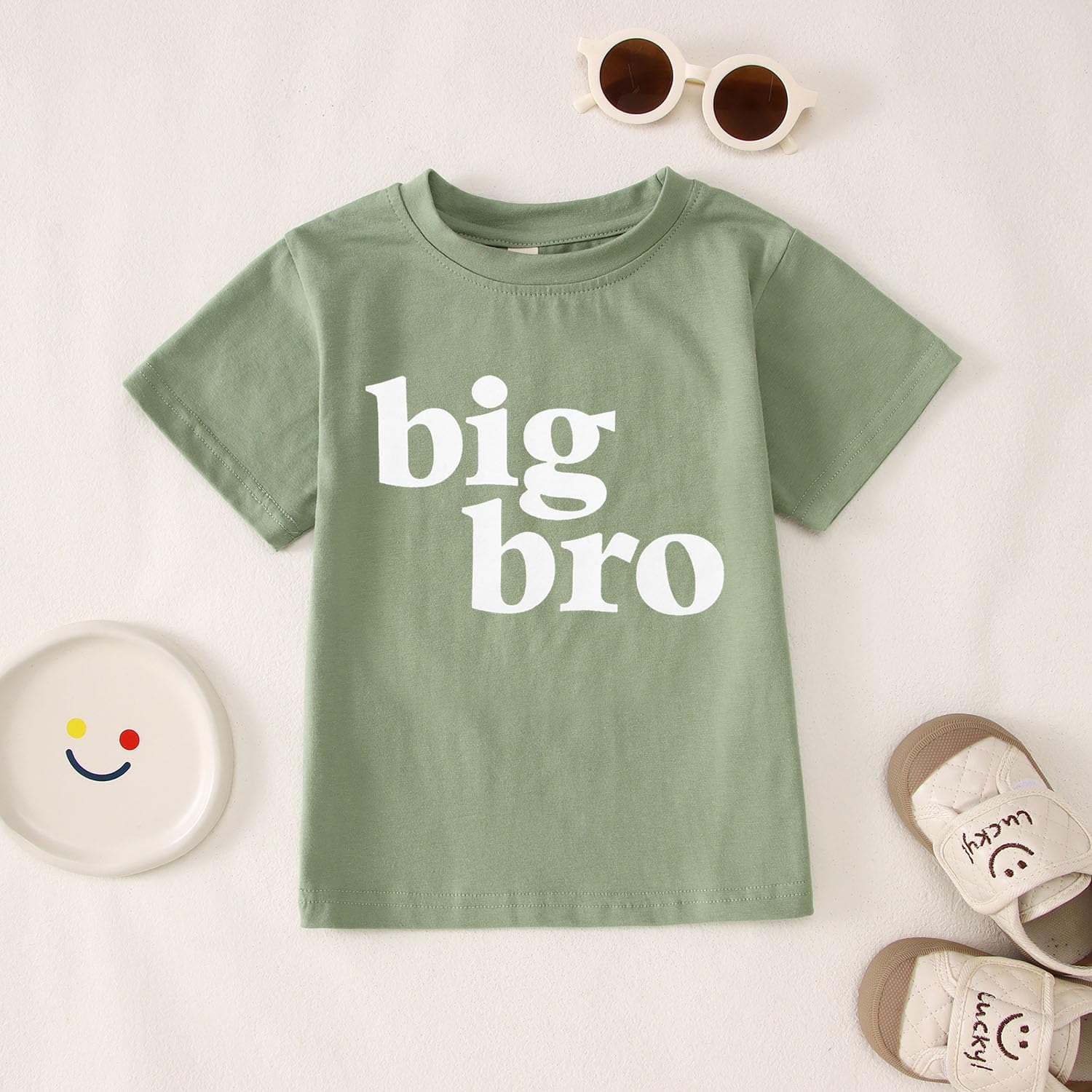 SOFEON Big Brother Shirt for Toddler Baby Boy Promoted to Big Bro Announcement T-Shirt Kids Summer Short Sleeve Tees Top