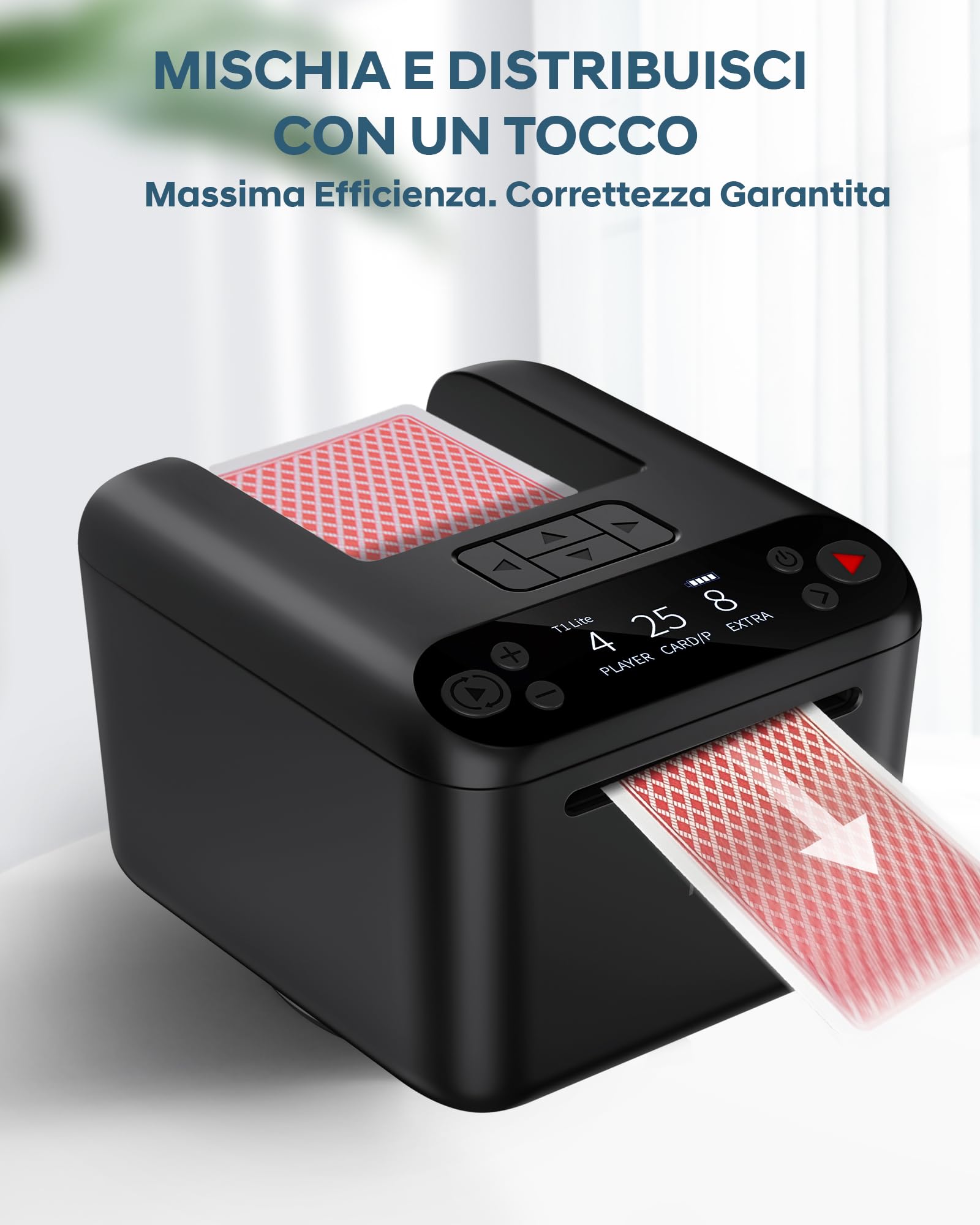 Distributore Automatico di Carte – Rotazione 180°/360° per 1–3 Mazzi, 2–12 Giocatori con 4 Telecomandi | modalità di Gioco Integrate, Ricaricabile & Silenzioso per Poker, Blackjack, Texas Holdem, Uno
