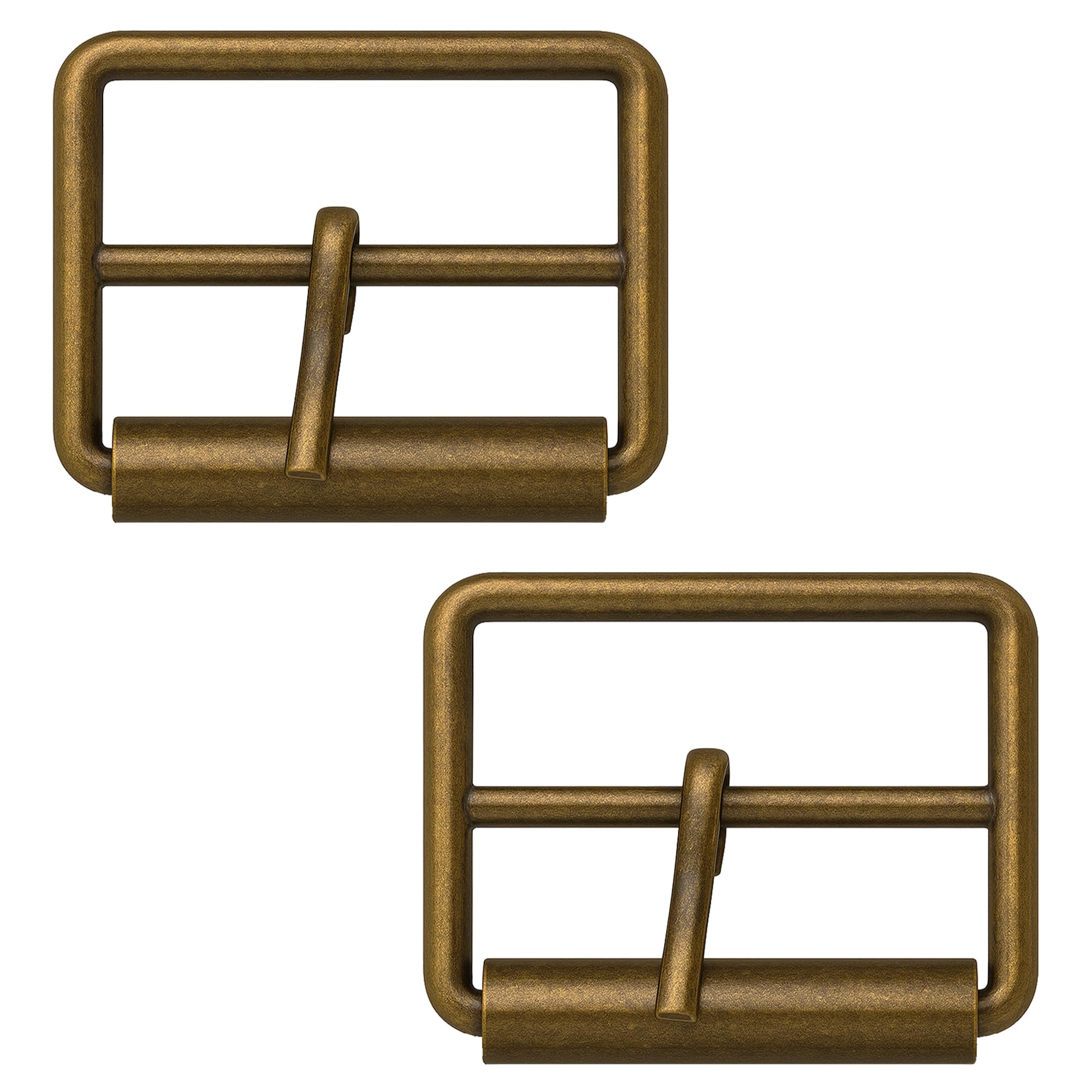 WedDecor Single Prong Metal Roller Buckle Multi-Purpose for Shoes, Belts, Handbags, Luggage Bags, Clothing, Hand DIY Accessories, Webbing, Footwear, and Leather Crafts, Bronze, 35mm, 20pcs