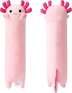 PEACH CAT Pink Long Axolotl Plush Pillow Toy Cute Axolotl Stuffed Animal for Girls and Boys 20
