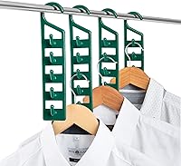 Vista 15 de CraftyCrocodile Perchas que ahorran espacio para ropa, paquete de 2, plástico resistente, ahorro de espacio para camisas, pantalones, jeans