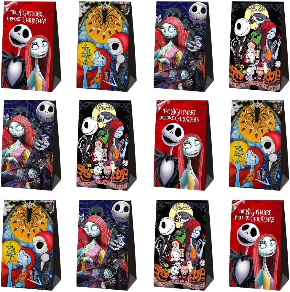 fancigo 12Pcs Nightmare Party Gift Bags Goodie Bags for Nightmare Birthday Decorations Party Supplies image 4