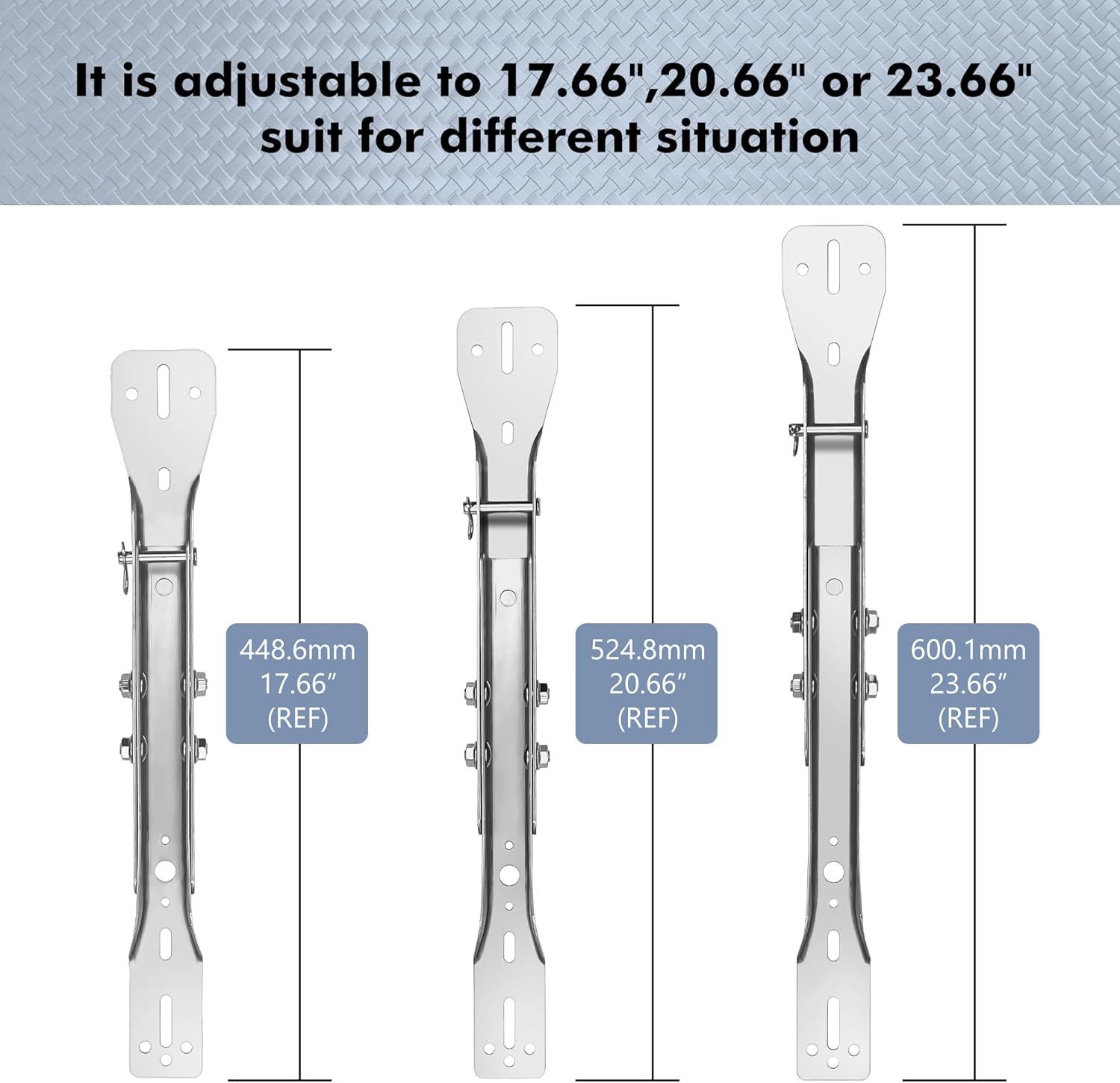 Magisale Garage Door Parts Bracket Adjustable Reinforcement Bracket, Carbon Steel Zinc Plated