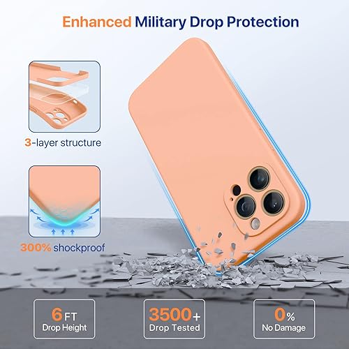 Miniatura 344 de Miracase - Funda diseñada para iPhone 11 con protector de pantalla, funda de goma de silicona líquida, protección total contra caídas y a prueba