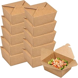 Chinese Take Out Boxes 50Pcs Food Containers 30oz Paper Container Recyclable To Go for Restaurant Party