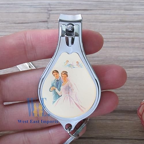 Miniatura 3 de 12 piezas de boda llavero favor Correo Clipper embotellador abridor Nuestro Boda, Blanco