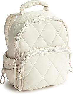 Vera Bradley Women's Featherweight Small Banbury Backpack, Pumice Stone, One Size