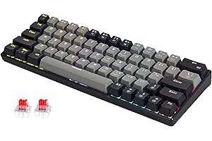 abucow 64 key Mechanical Keyboard Wired, 60% Gaming Keyboard