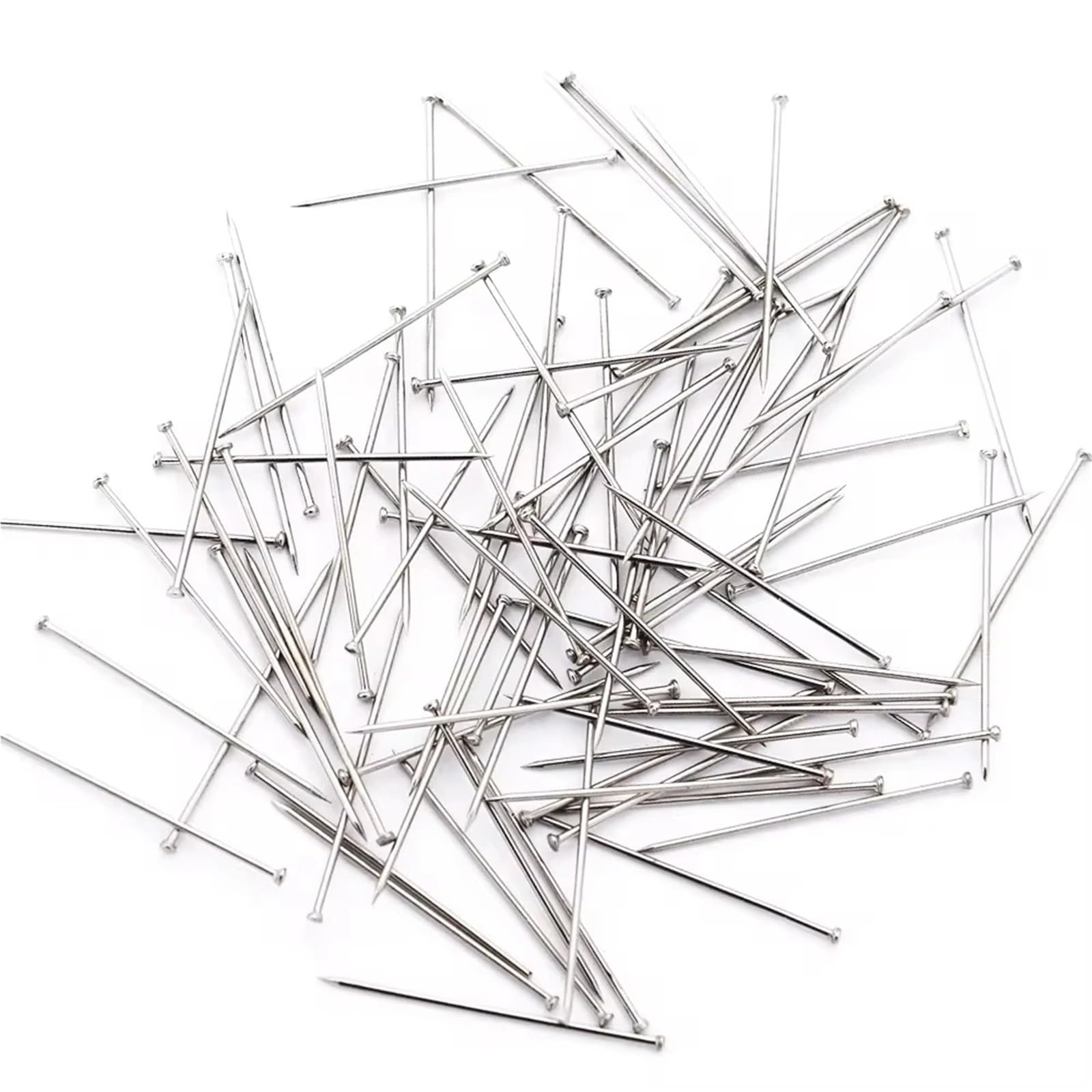 Alfileres de costura de 1 kg/caja de 0,7 mm x 2 cm, acero inoxidable, pin de satén fino para confección de joyas, costura, manualidades, herramienta de costura